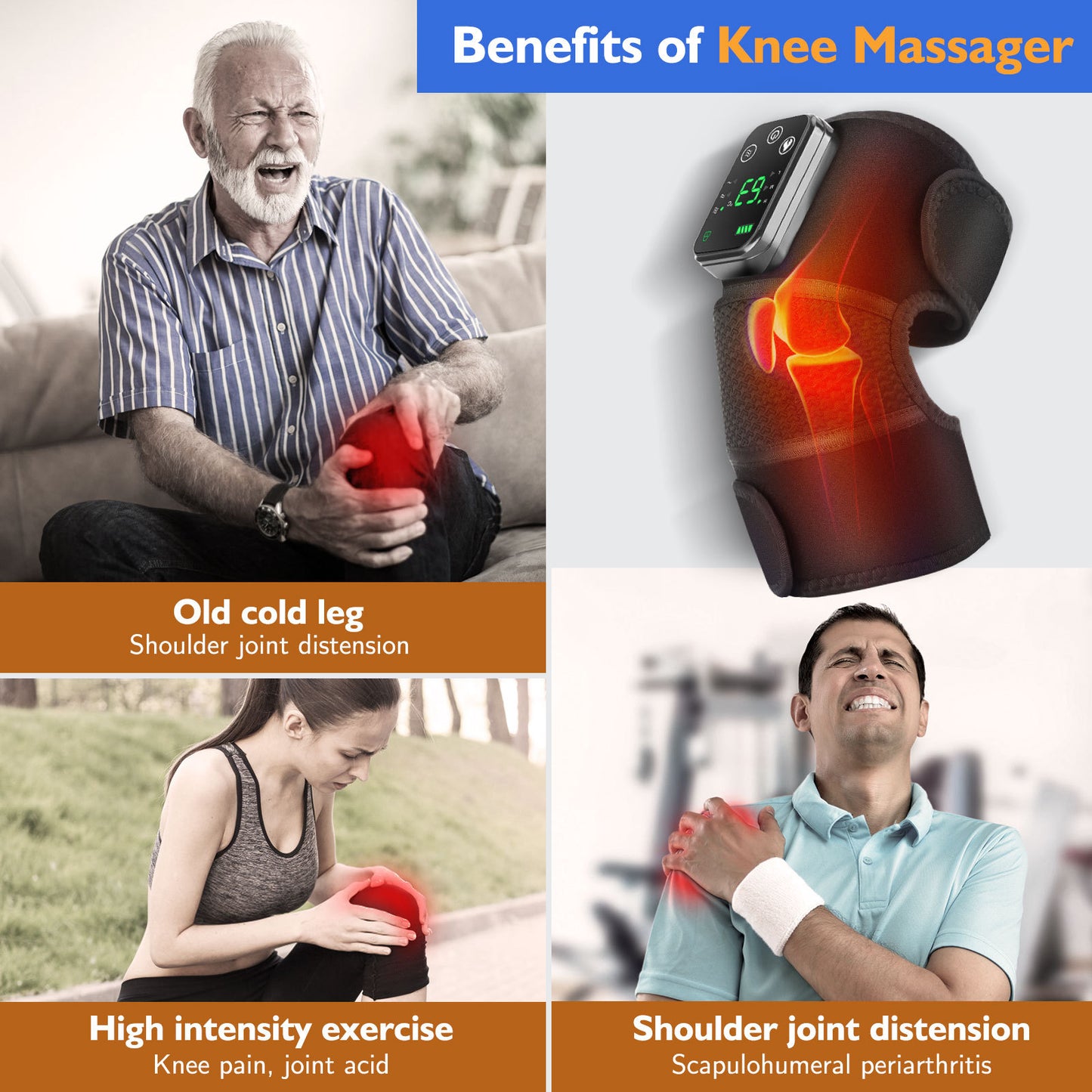 Heating vibration massage shoulder / leg universal protective gear