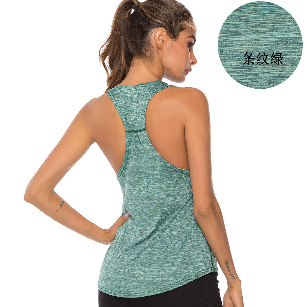 Fitness training sports pure cotton jersey women's vest