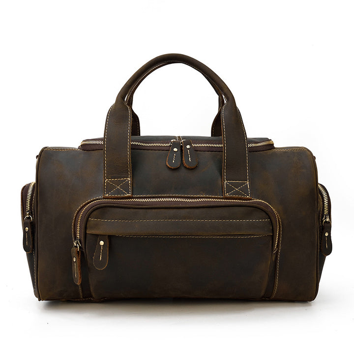Leather travel bag