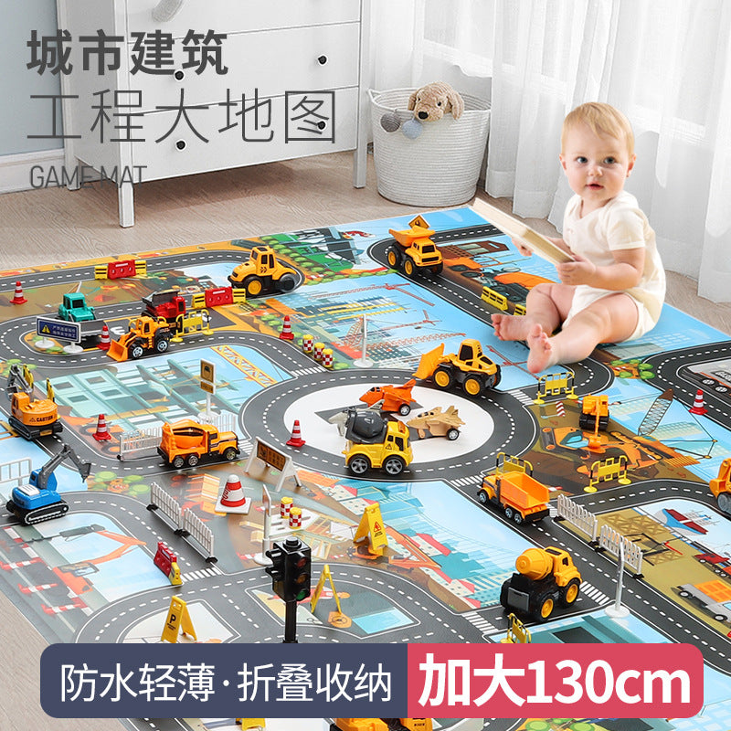 Game mat 130*100 city traffic parking scene mat
