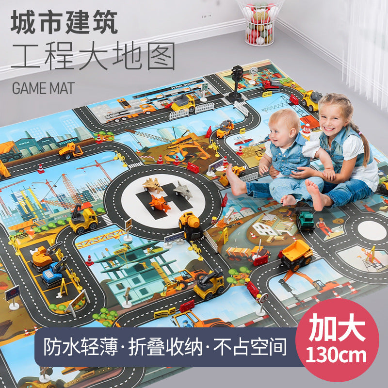 Game mat 130*100 city traffic parking scene mat