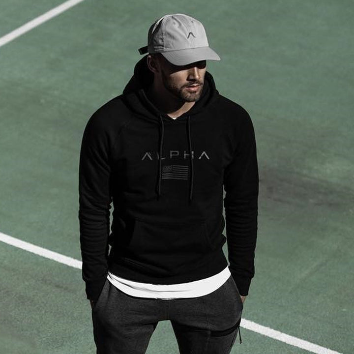 Men's Casual Long Sleeve Cotton Stretch Sports Hoodie