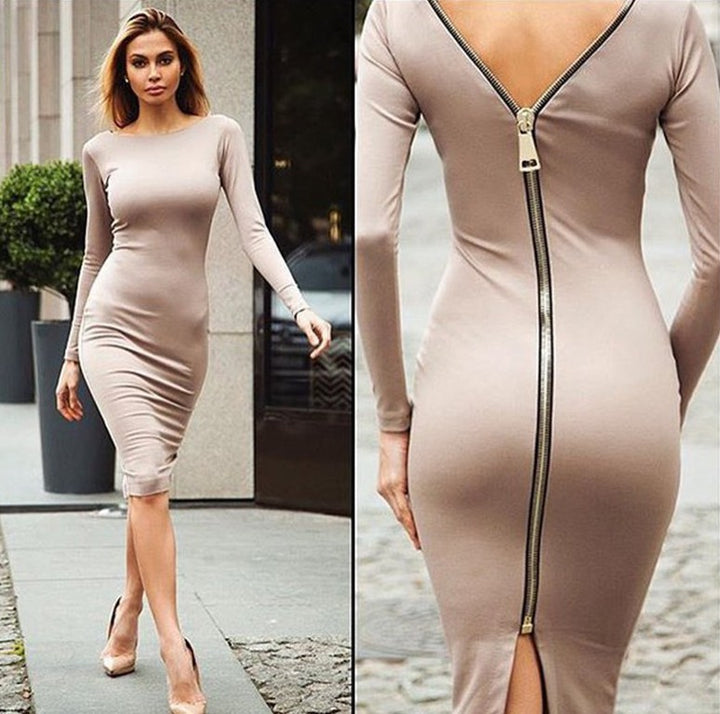Slim zipper dress