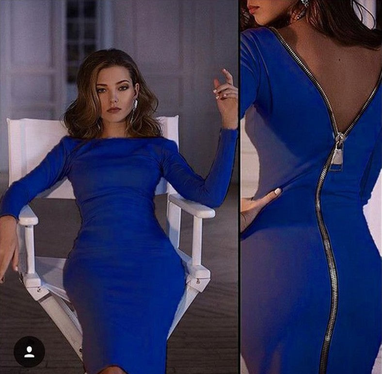 Slim zipper dress