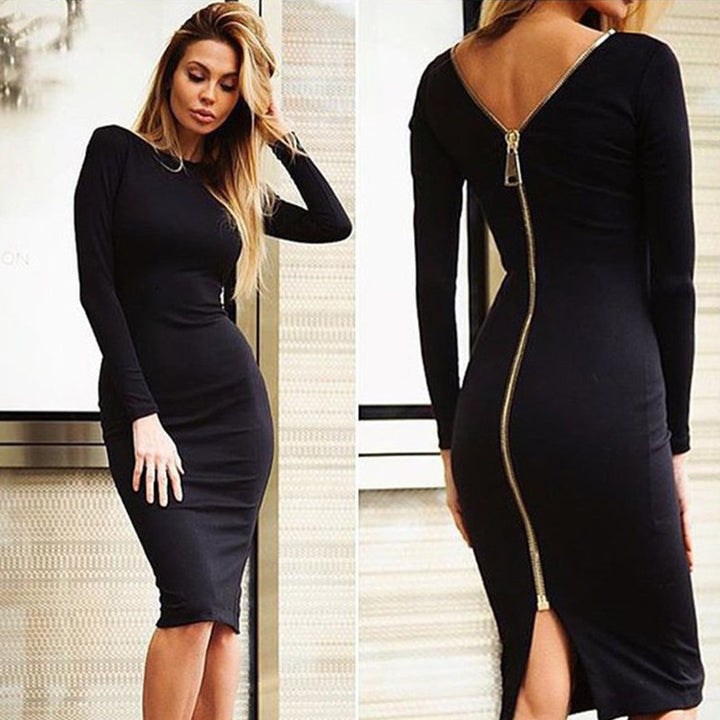 Slim zipper dress