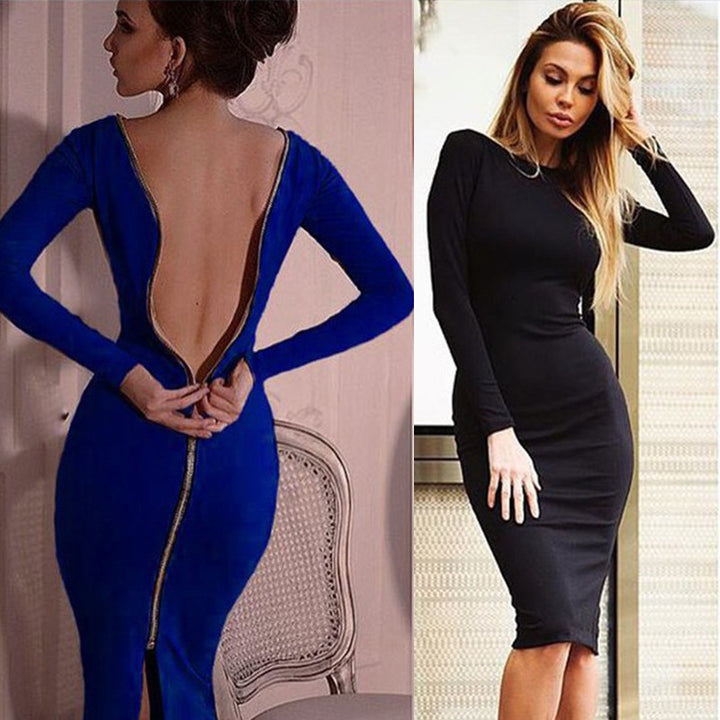 Slim zipper dress
