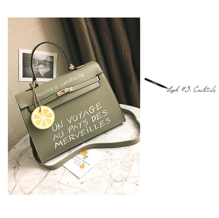 Simple Kelly letter handbag