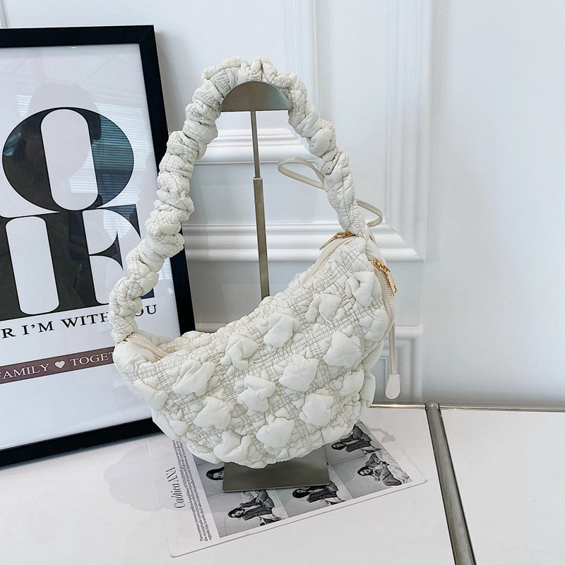 Small Korean pleated cloud dumpling bag