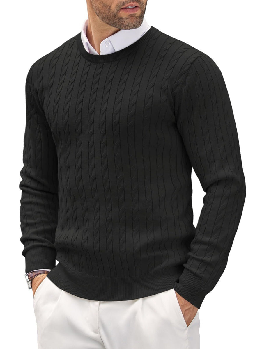 Men's round neck knitted sweater