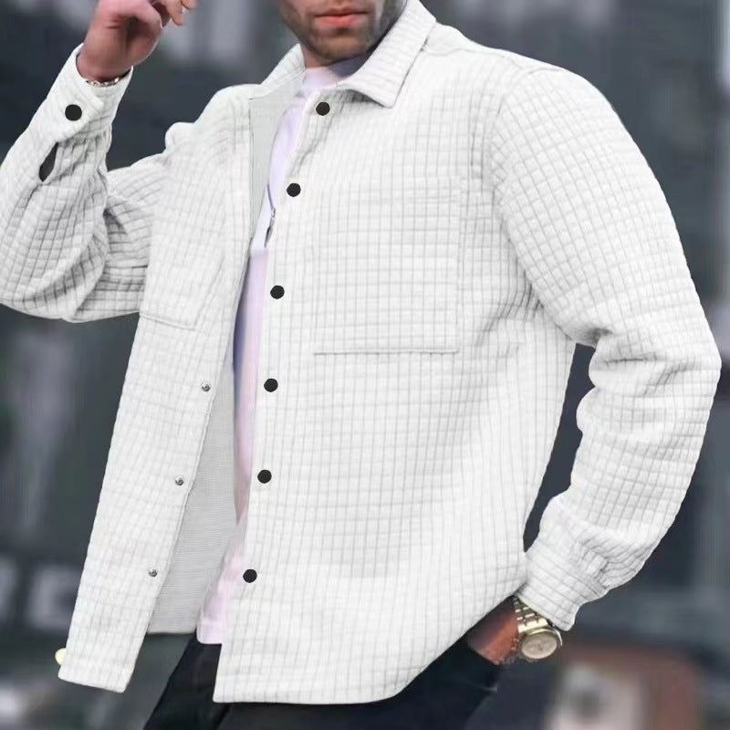2025  fashion casual cardigan small checkered long-sleeved shirt jacket