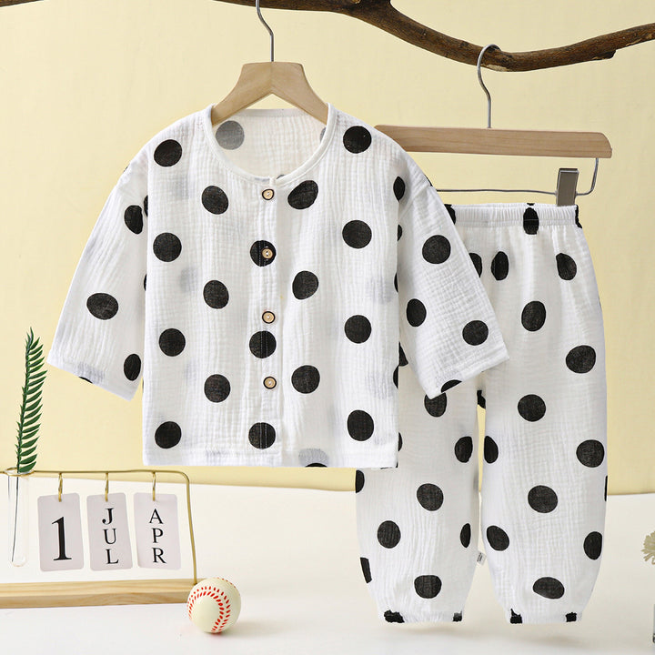 Children's thin long-sleeved bloomers suit