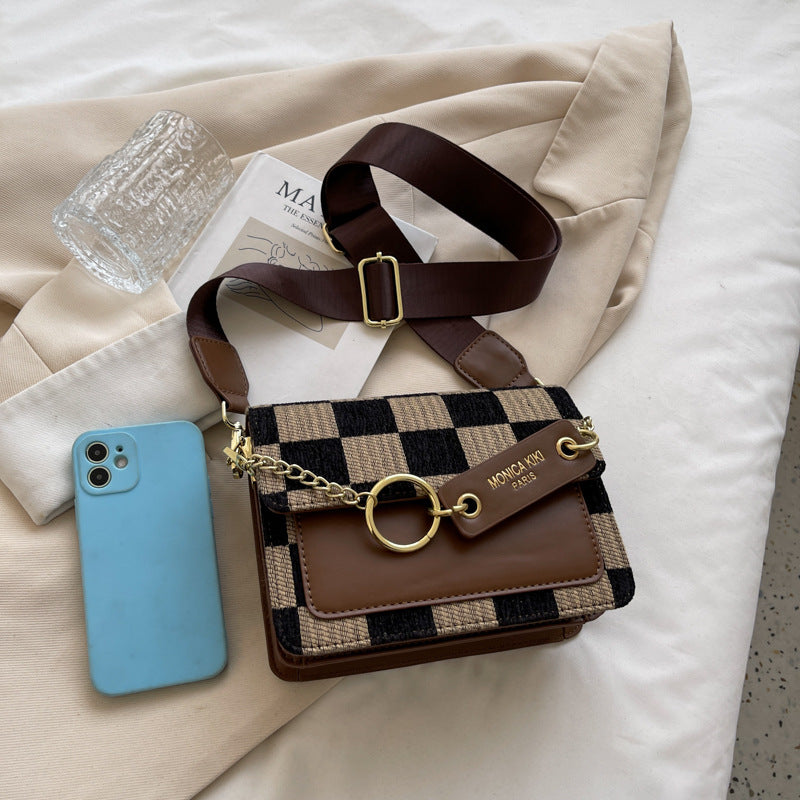 Fashion plaid women's shoulder bags
