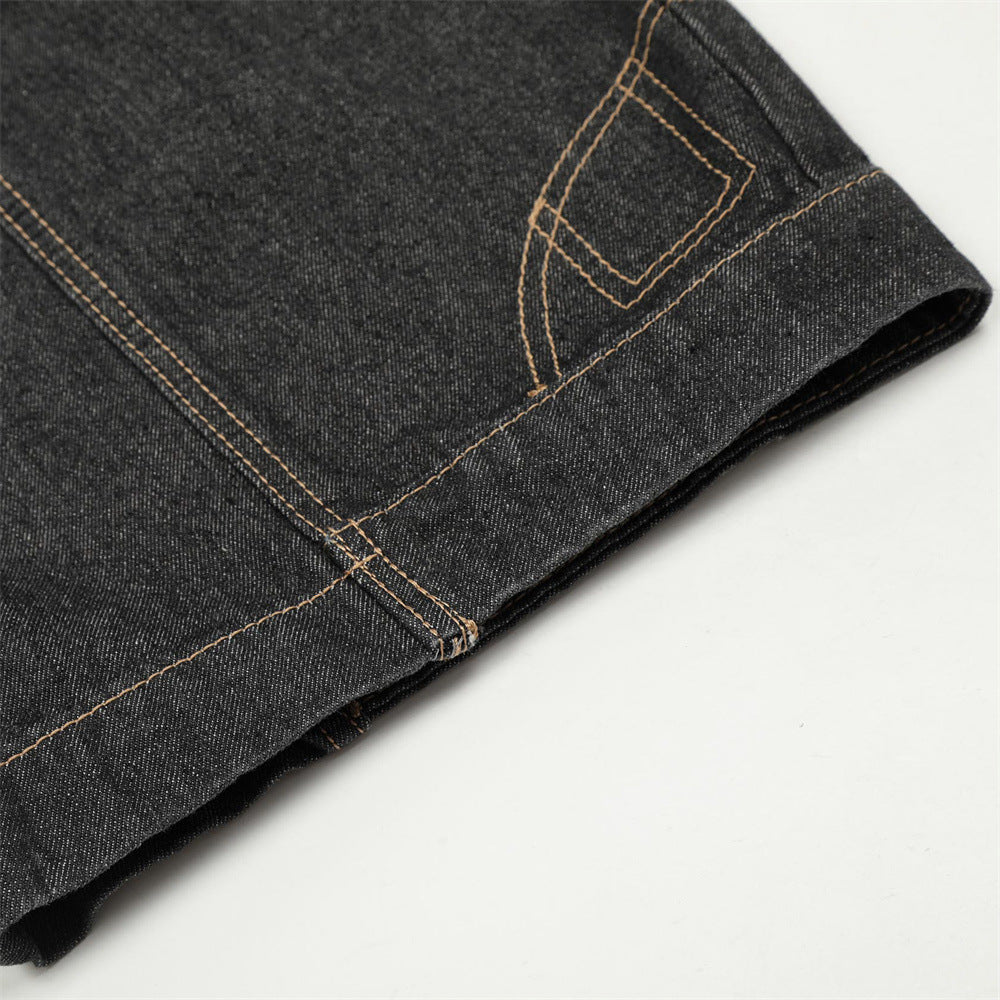 Inverted design scimitar jeans