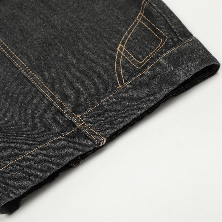 Inverted design scimitar jeans