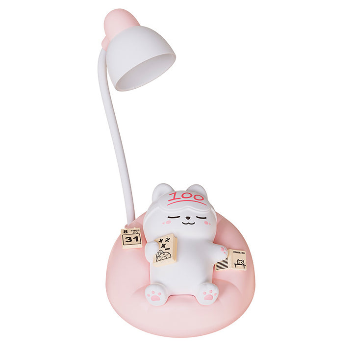 Soft and cute sleeping cat patting night light