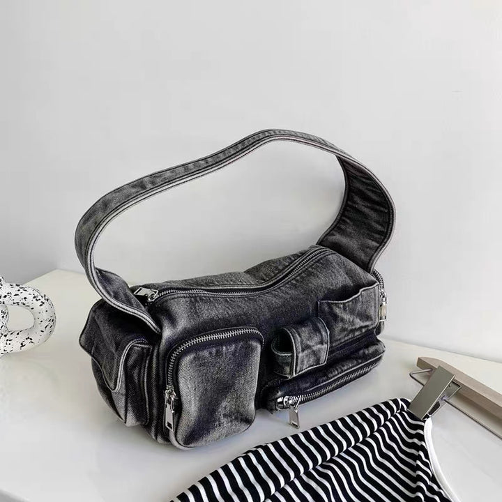 2025 new niche motorcycle style shoulder bag