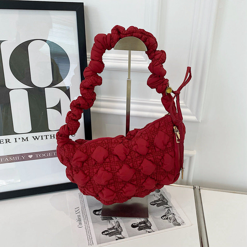 Small Korean pleated cloud dumpling bag