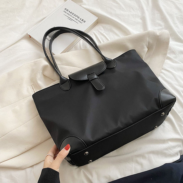 2025 Solid color shoulder large bag