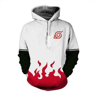 Naruto series anime character 3D printed floral sweatshirt
