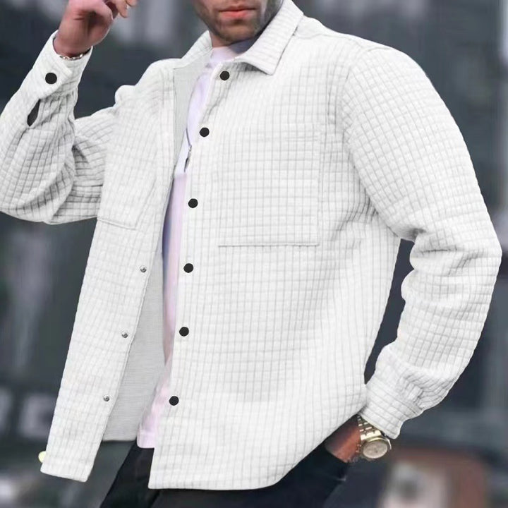 2025  fashion casual cardigan small checkered long-sleeved shirt jacket