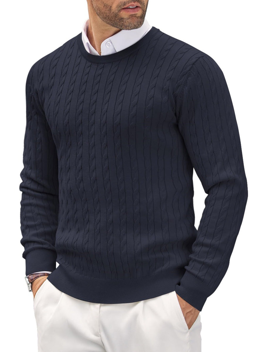 Men's round neck knitted sweater