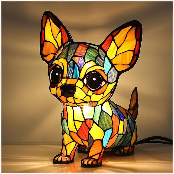 New dog series resin ornaments LED night light