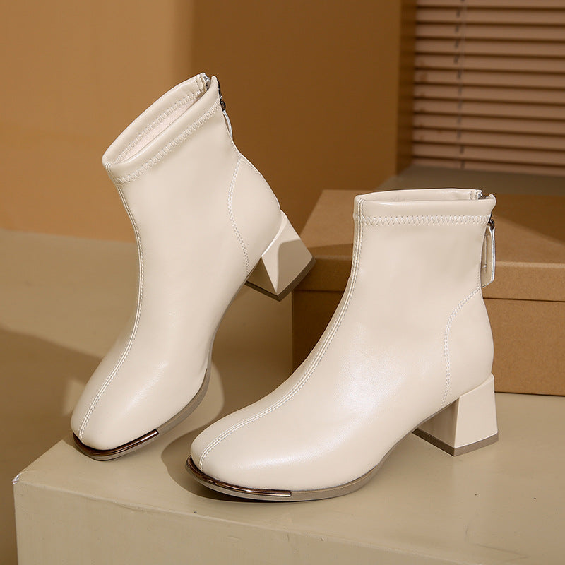 High heel Martin boots