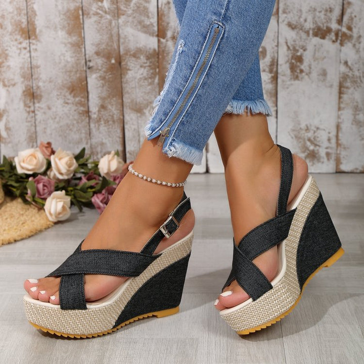 Platform thick-soled wedge sandals