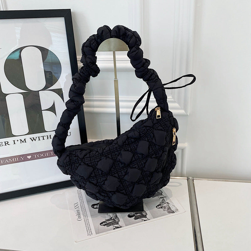 Small Korean pleated cloud dumpling bag