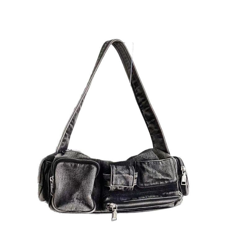 2025 new niche motorcycle style shoulder bag