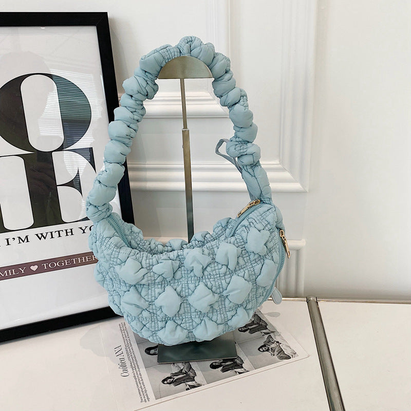 Small Korean pleated cloud dumpling bag