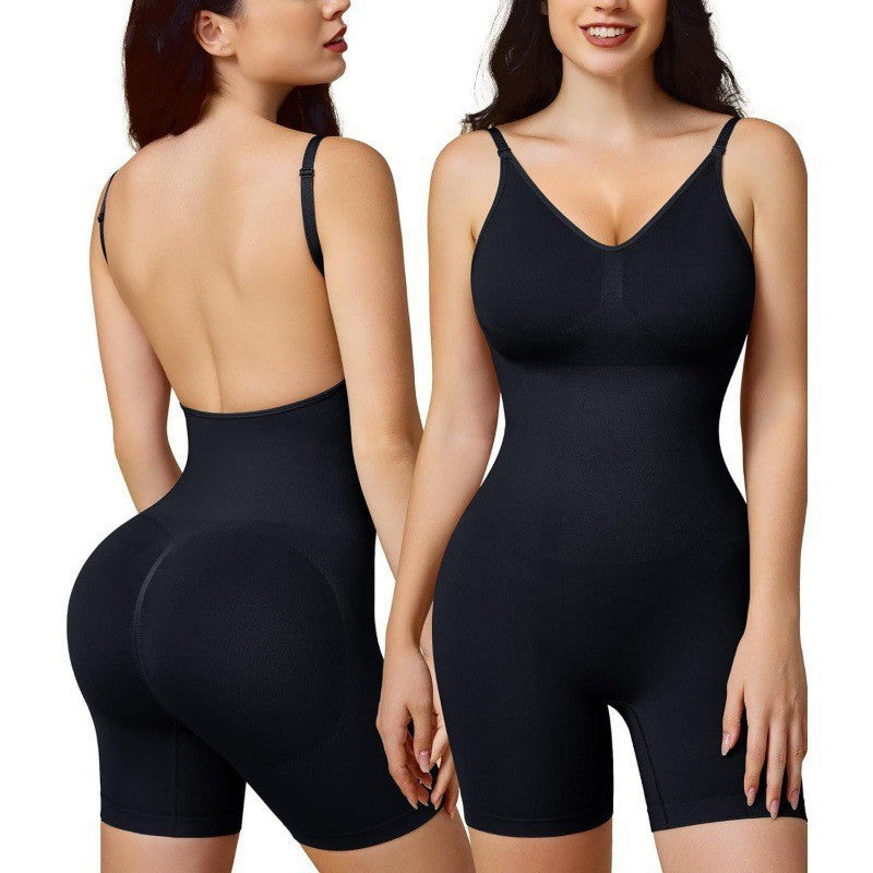 One-piece body shaper bottoming corset