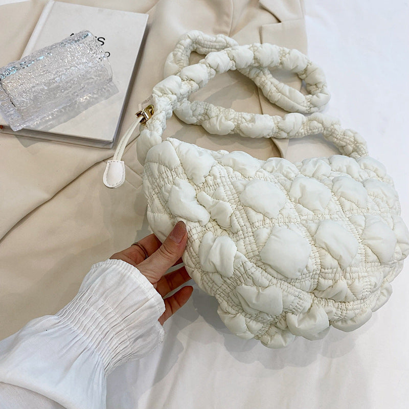 Small Korean pleated cloud dumpling bag