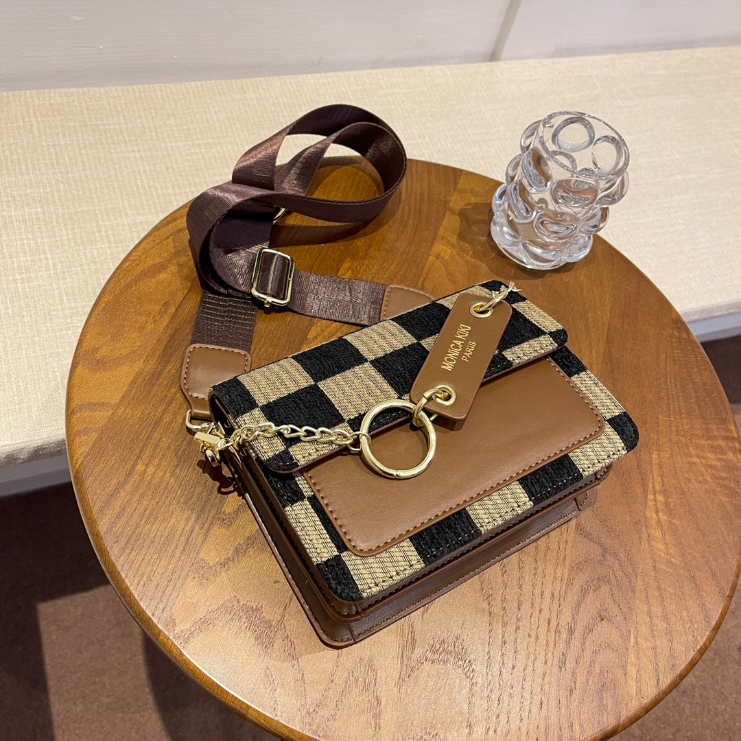 Fashion plaid women's shoulder bags