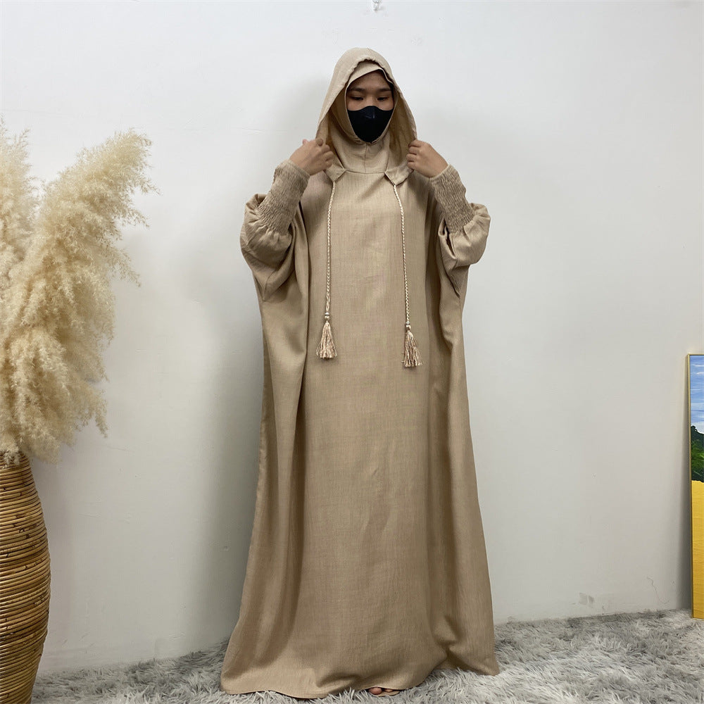 Muslim hooded casual long skirt