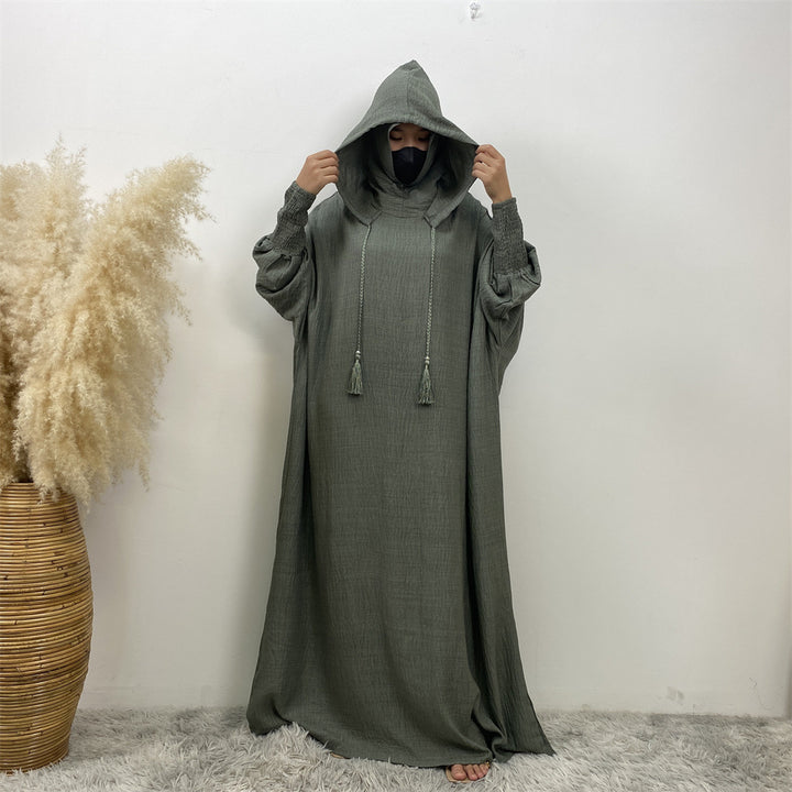 Muslim hooded casual long skirt