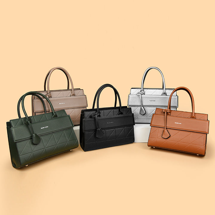 Light luxury texture all-match hand-held tote bag