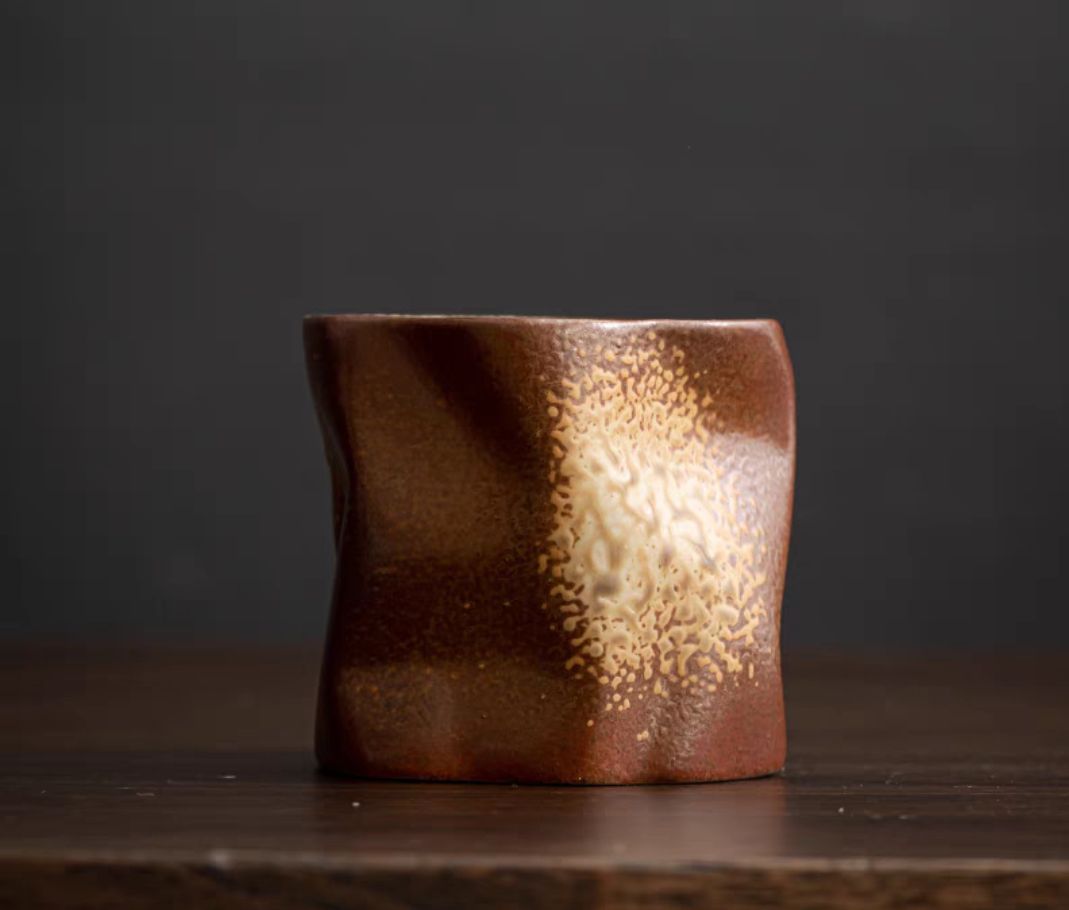 Japanese simple stoneware coffee cup