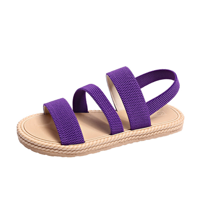 Imitation hemp rope thick bottom slippers sandals