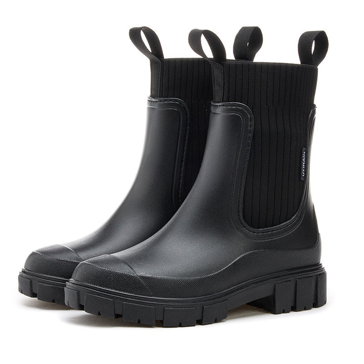 Mid-tube rain boots