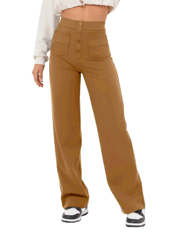 Casual straight flexible pants