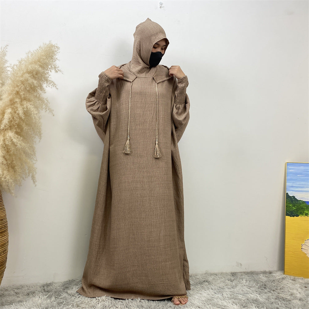 Muslim hooded casual long skirt