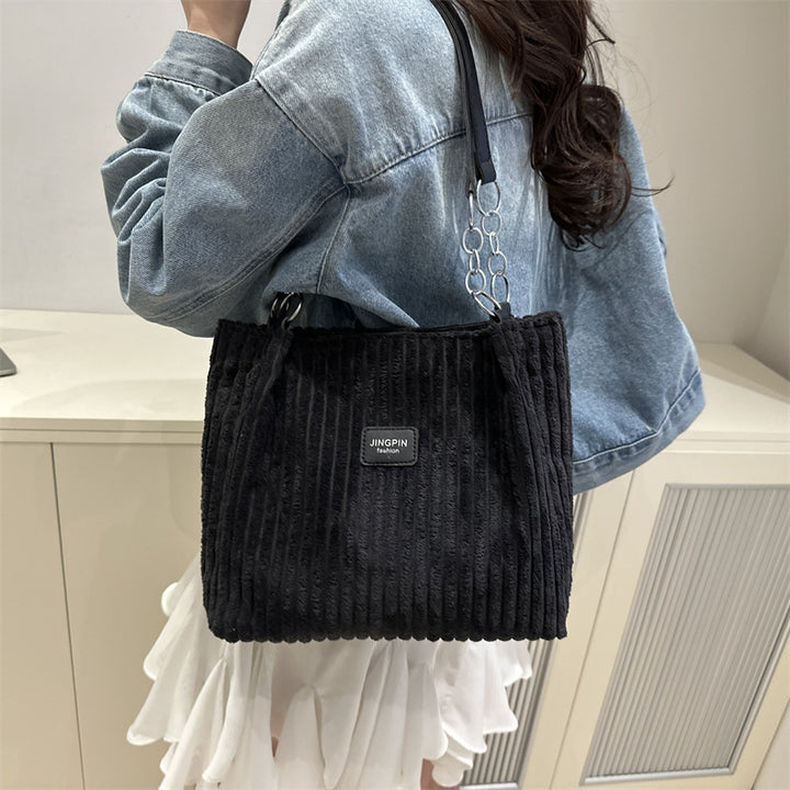 2025 Korean version of the aesthetic leisure tote single shoulder bag