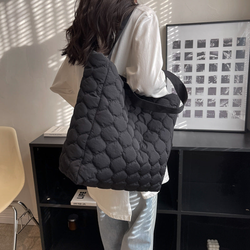 Korean quilted portable lunch bag