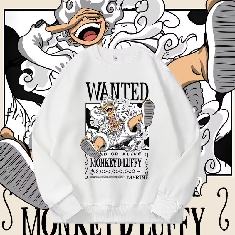 One Piece Sweatshirt Luffy Round Neck Long Sleeve T-Shirt