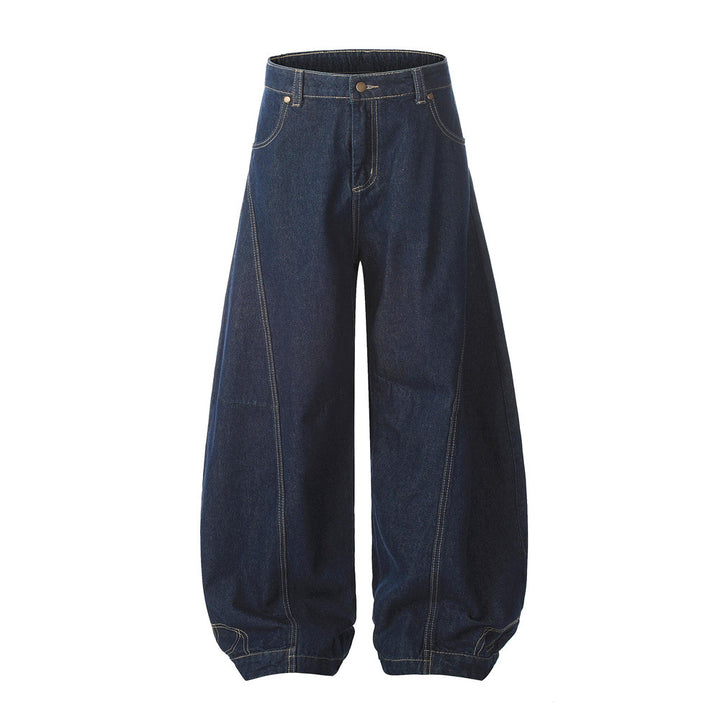 Inverted design scimitar jeans