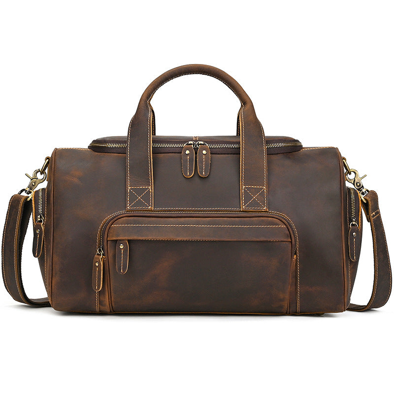 Leather travel bag