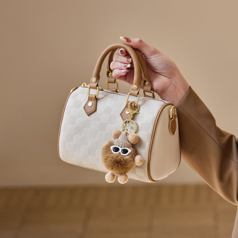 2025 Boston pillow genuine leather messenger bag