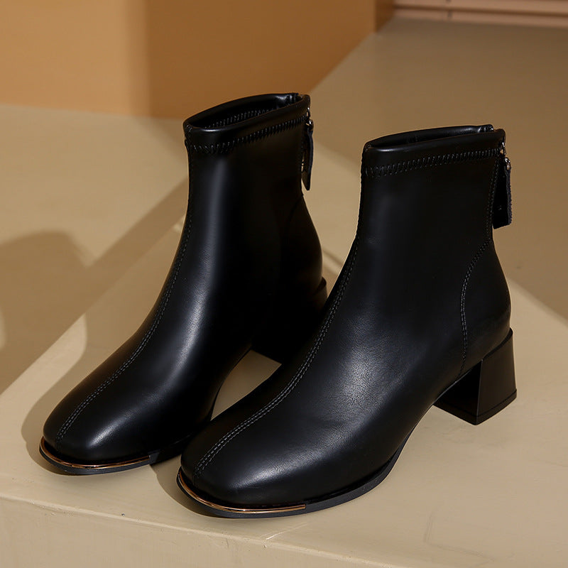 High heel Martin boots