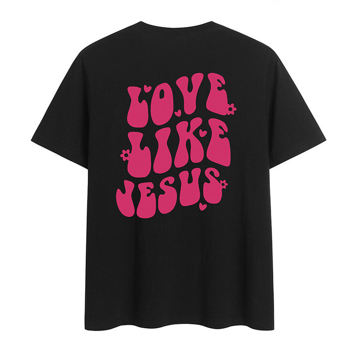 Round neck short-sleeved t-shirt